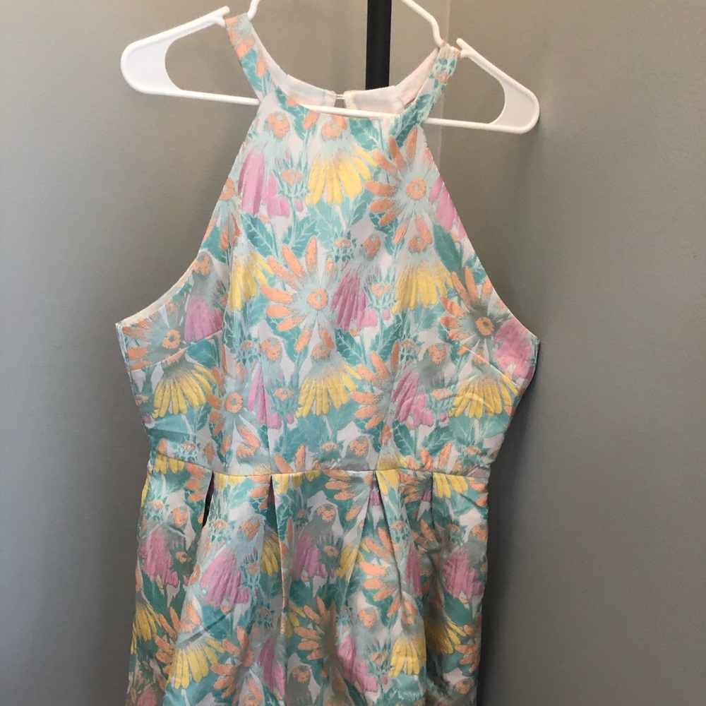 NWT - Pastel Floral Halter Dress